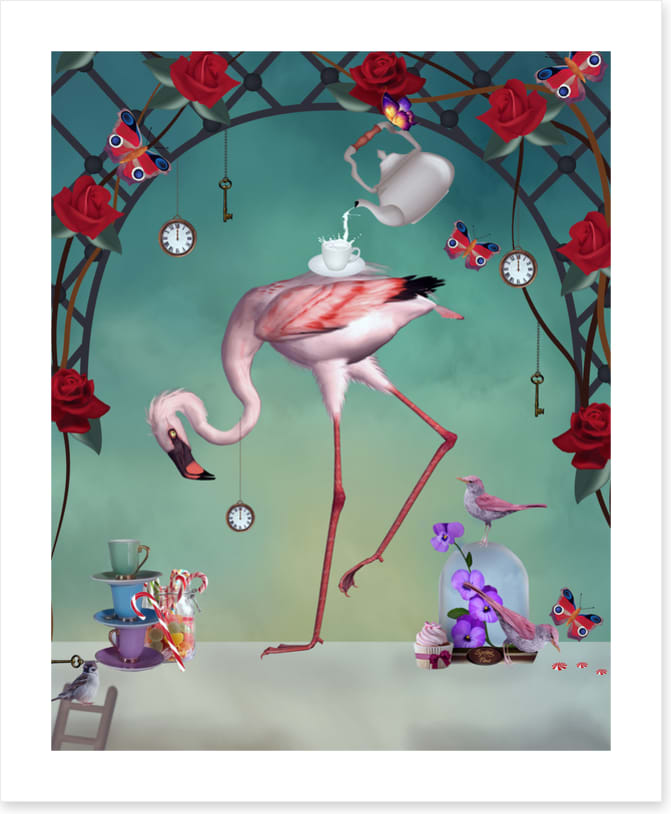Flamingo in wonderland