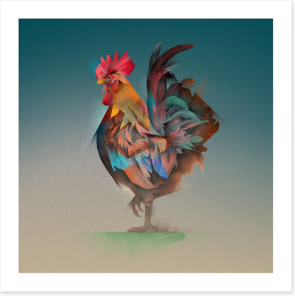 Strutting rooster