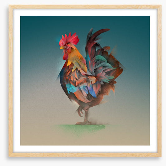 Strutting rooster