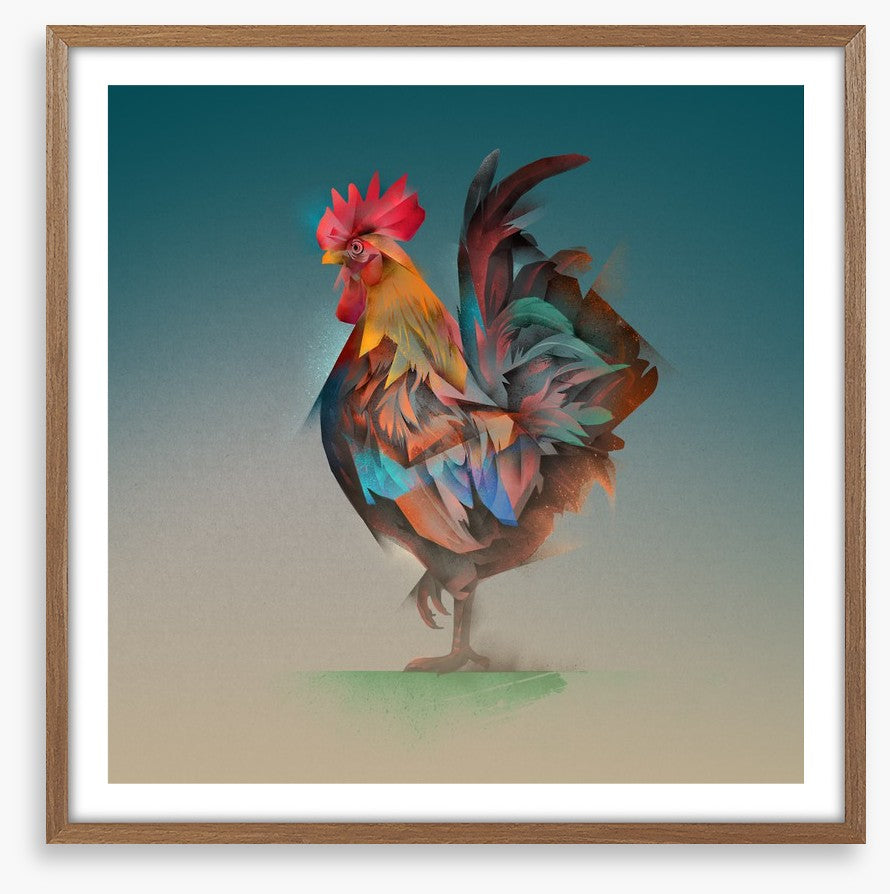 Strutting rooster