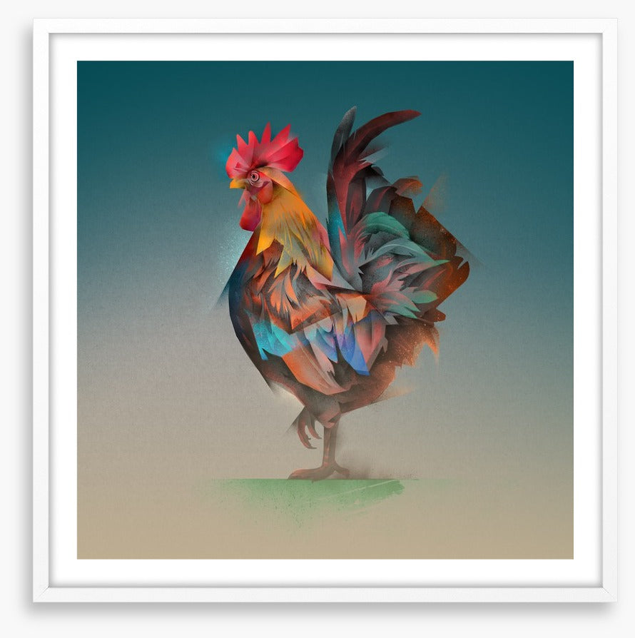 Strutting rooster