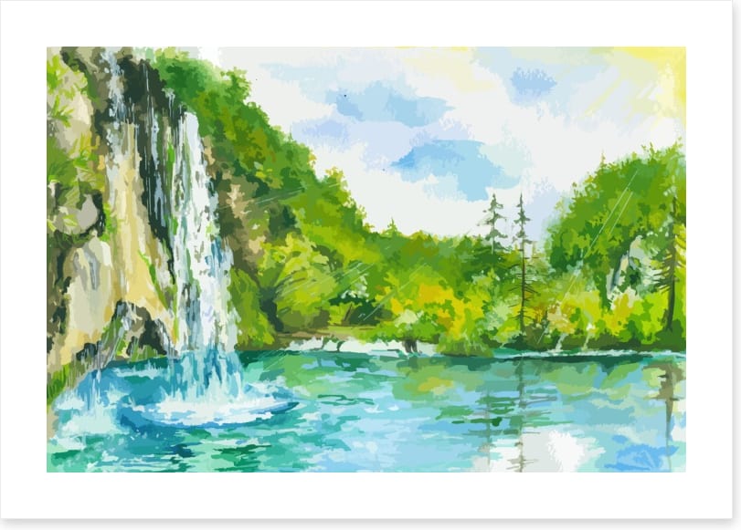 Spring sunshine falls