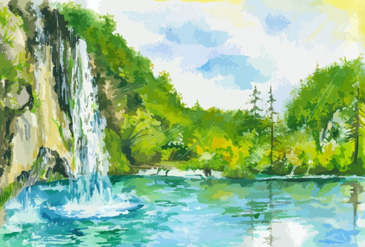 Spring sunshine falls
