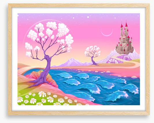 Spring dawn at the fairy castle