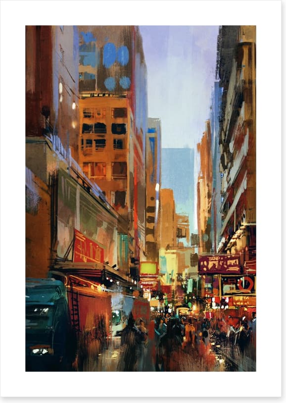 Dusk in the city