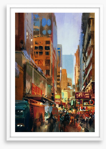 Dusk in the city