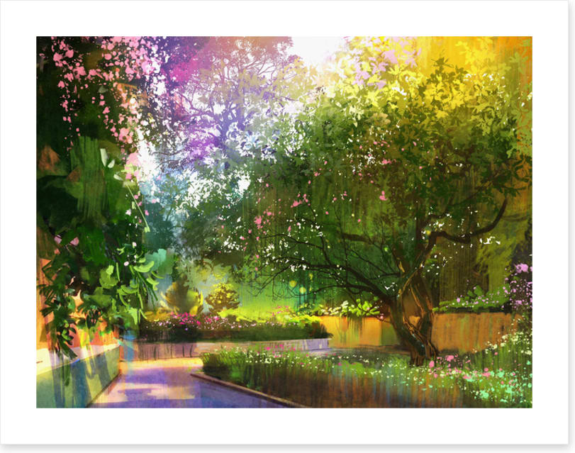 Sunlight in the garden