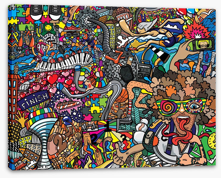 Street Music | Stretched Canvas – Wall Art Prints