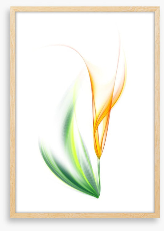 One yellow tulip