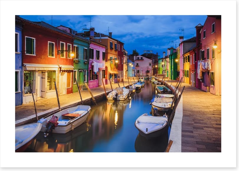 Burano island dusk