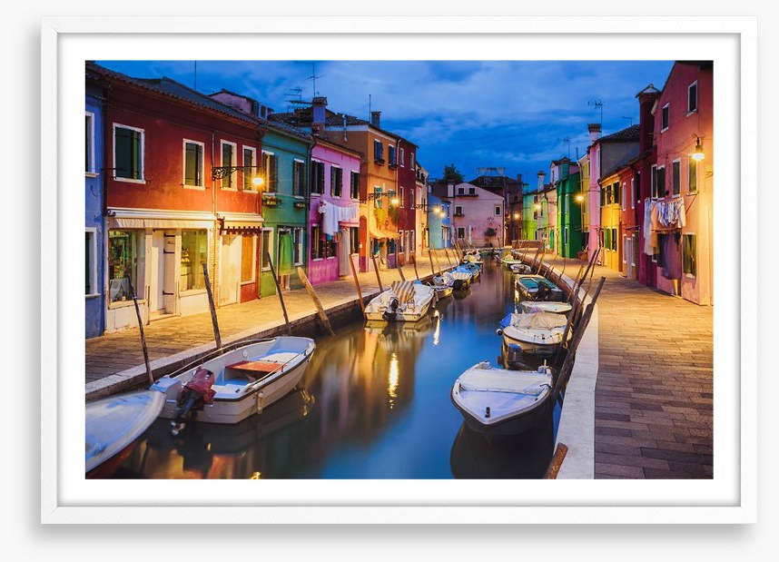 Burano island dusk