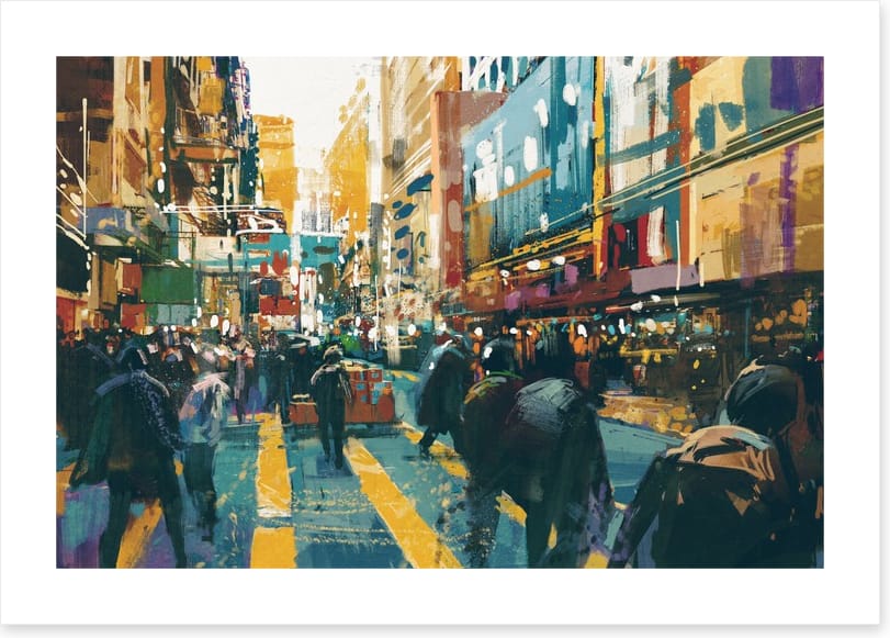 Rain in the city