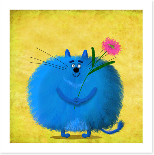 Fat blue cat
