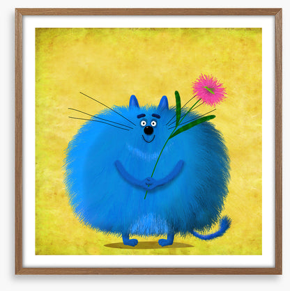 Fat blue cat