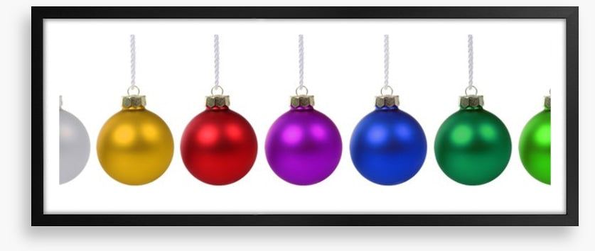 Rainbow bauble panoramic