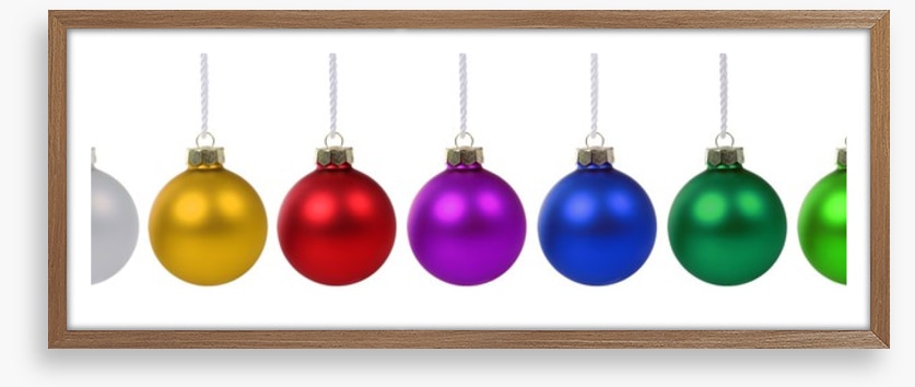 Rainbow bauble panoramic
