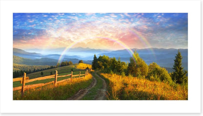 Double rainbow dawn