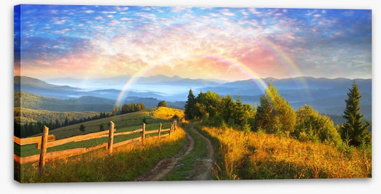 Double rainbow dawn