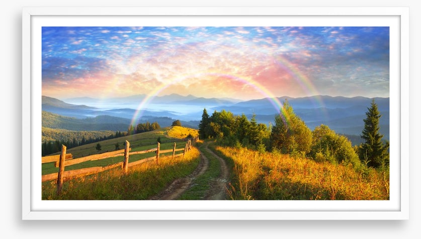 Double rainbow dawn