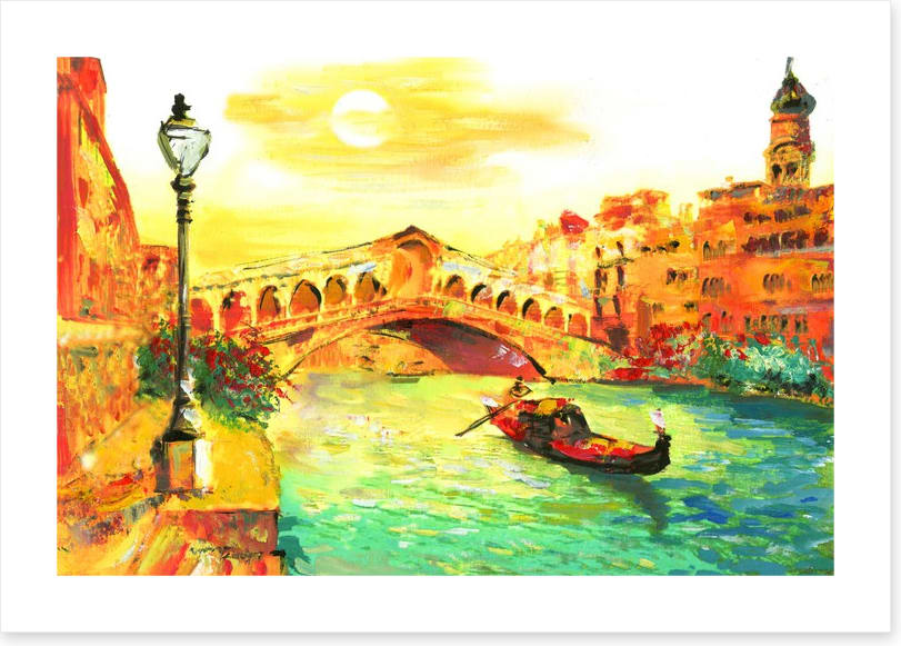 Golden Venice sunset