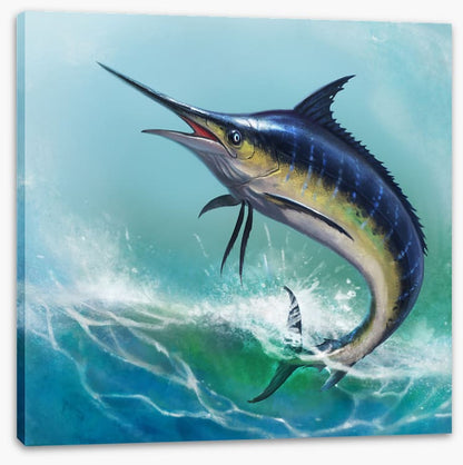 Blue marlin jump