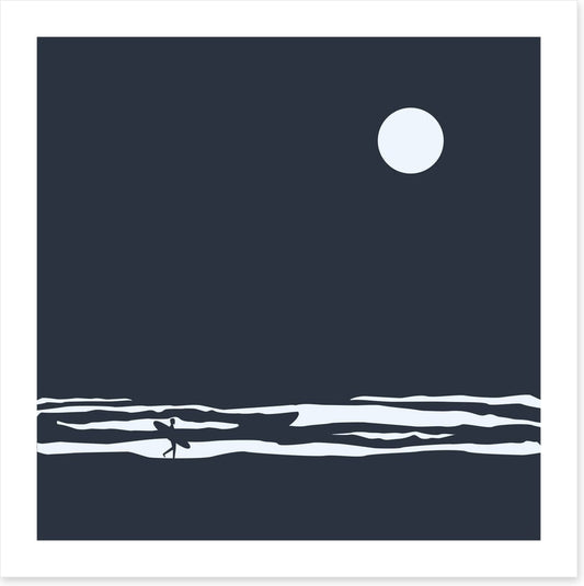Moonlight surfer