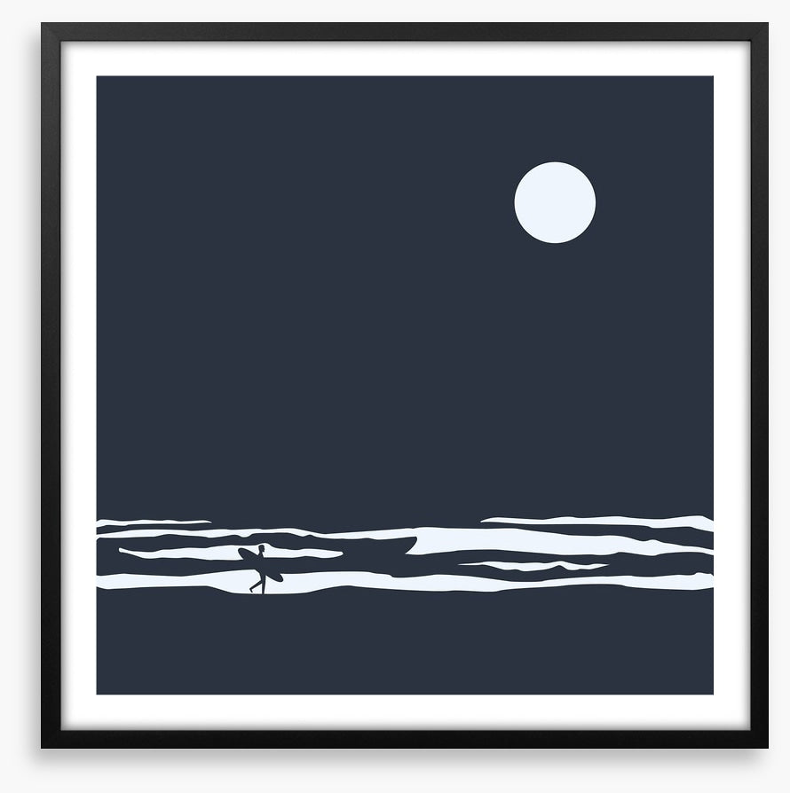 Moonlight surfer