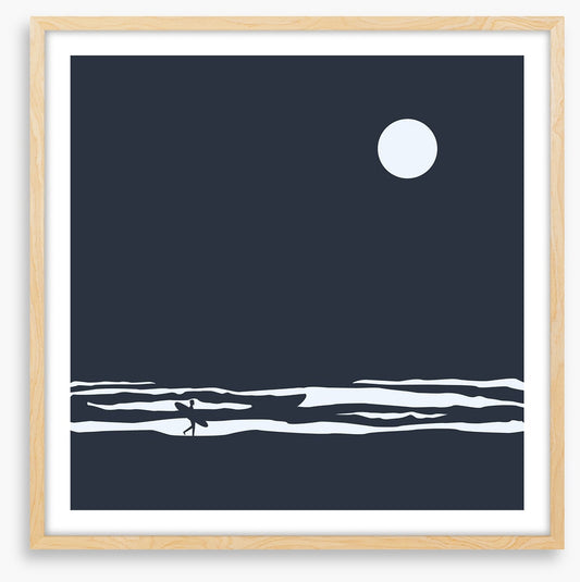 Moonlight surfer
