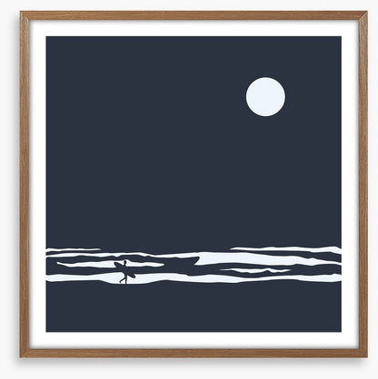 Moonlight surfer