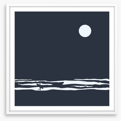 Moonlight surfer
