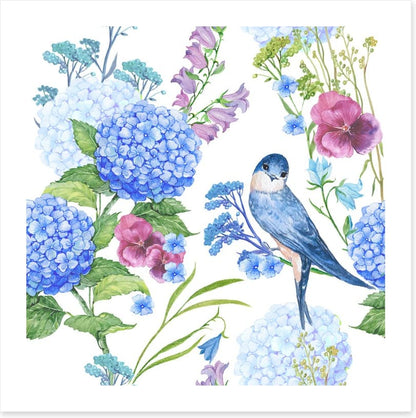 Blue bird hydrangeas