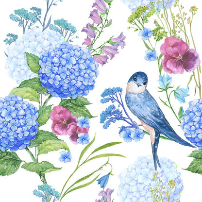 Blue bird hydrangeas