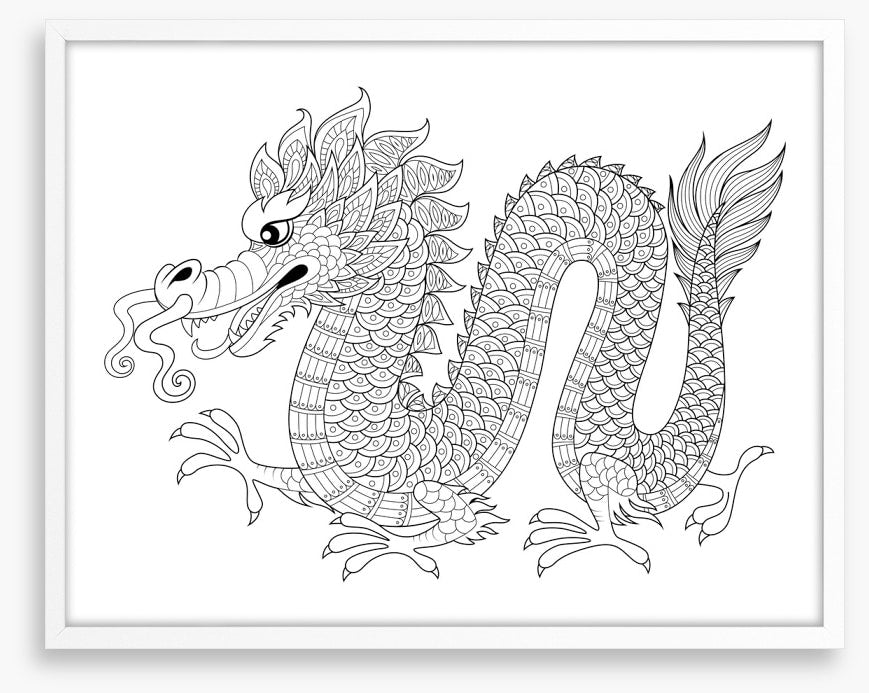 Colour me chinese dragon