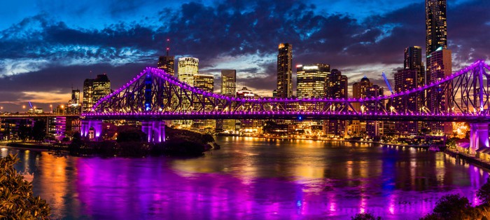 Light Up Brisbane panorama