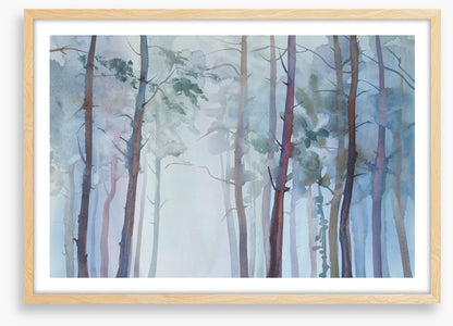 Foggy forest watercolour