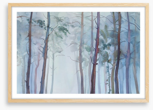 Foggy forest watercolour