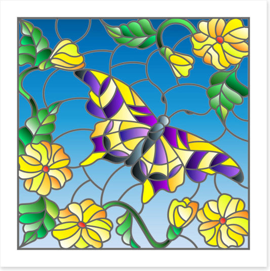 Summer butterfly window