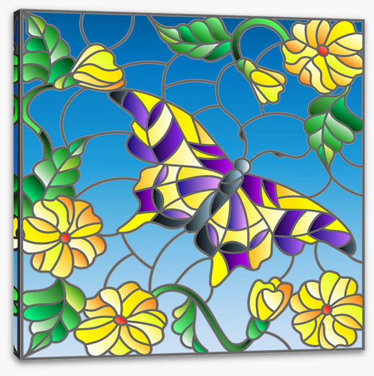 Summer butterfly window