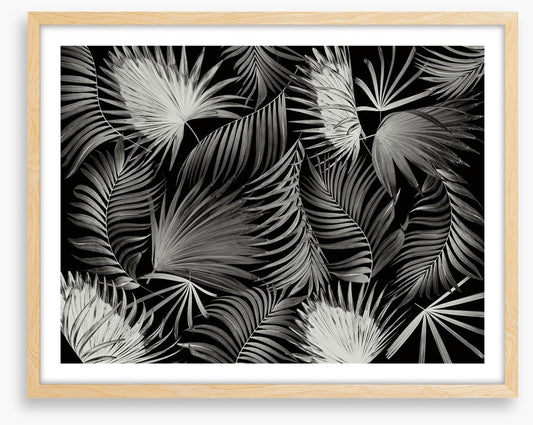 Palms in the dark