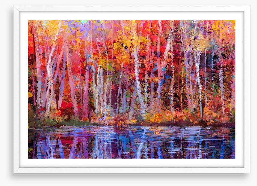 Aspens by the lake