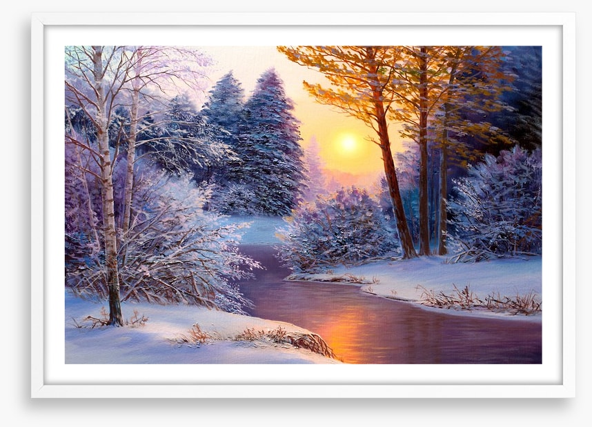 Snowy river sundown
