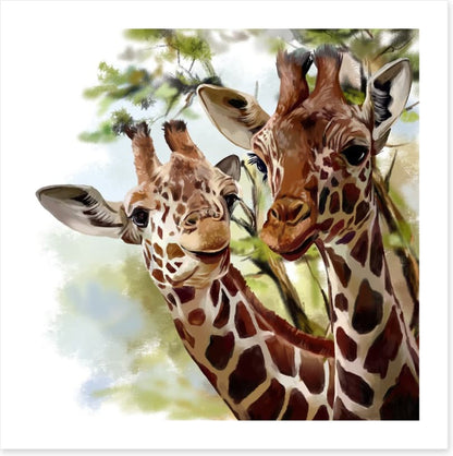 Giraffe and calf