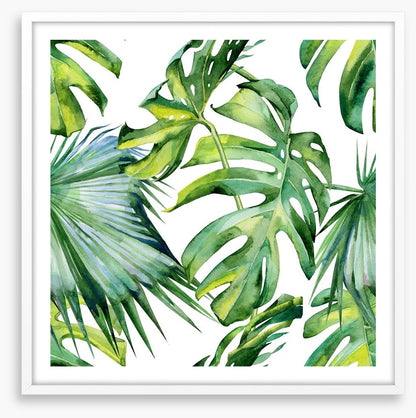 Tropical jungle leaves