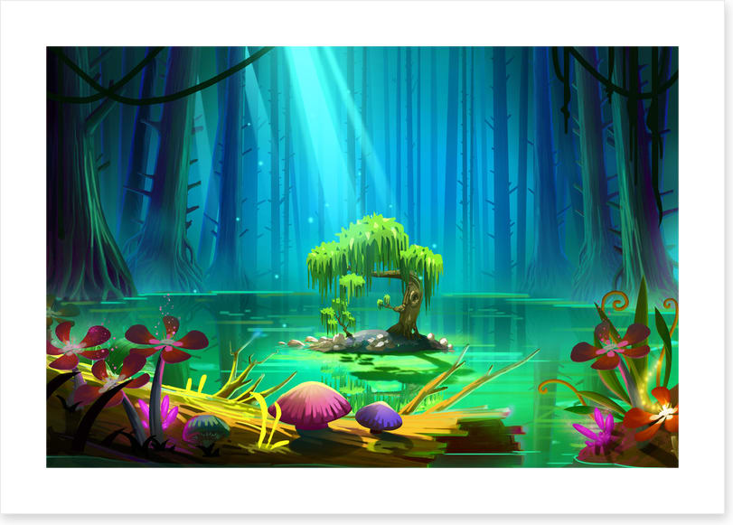 Magic lake island