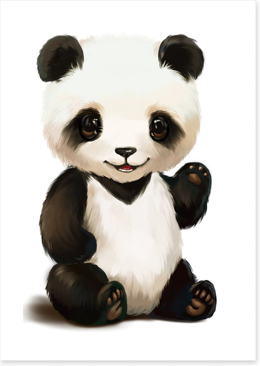 Little panda wave
