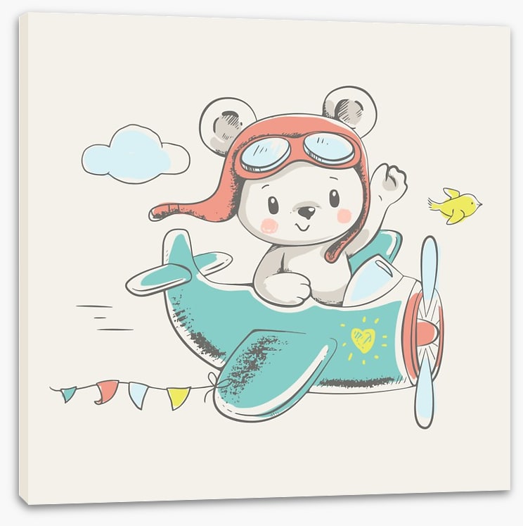 Bear flies the plane