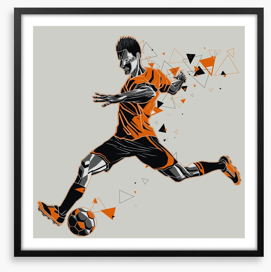 The soccer player in orange
