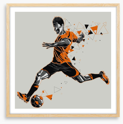 The soccer player in orange