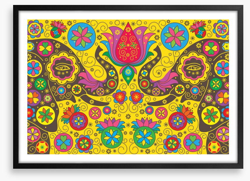 Elephants and lotus