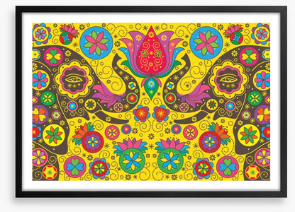 Elephants and lotus